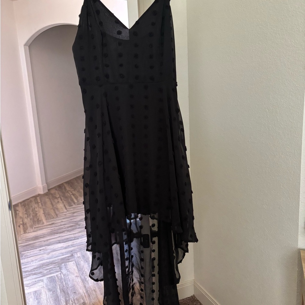 Elegant Black High-Low Dress